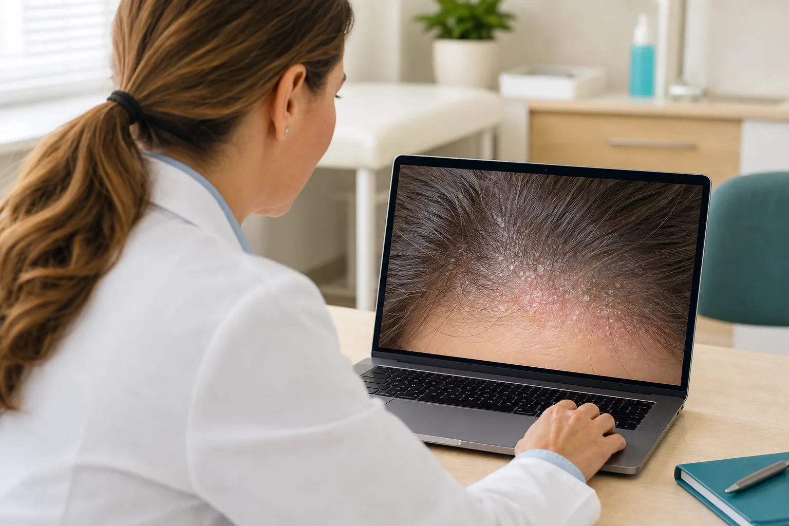 Dermatologas nuotoliniu būdu vertina seborėjinio dermatito atvejį